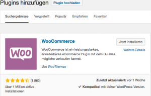 Screenshot WordPress Woocommerce